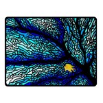 Sea Fans Diving Coral Stained Glass Double Sided Fleece Blanket (Small)  45 x34  Blanket Front