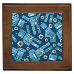 Seamless Pattern Robot Framed Tiles by Sapixe