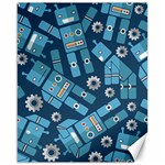 Seamless Pattern Robot Canvas 16  x 20   15.75 x19.29  Canvas - 1