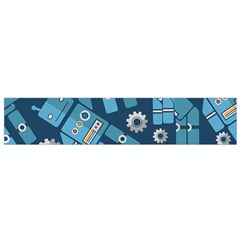 Seamless Pattern Robot Small Flano Scarf by Sapixe