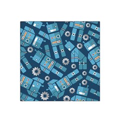 Seamless Pattern Robot Satin Bandana Scarf by Sapixe