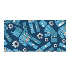 Seamless Pattern Robot Satin Wrap by Sapixe