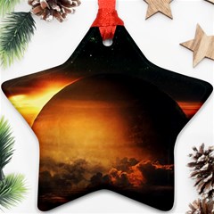 Saturn Rings Fantasy Art Digital Ornament (star) by Sapixe