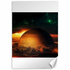 Saturn Rings Fantasy Art Digital Canvas 12  X 18  