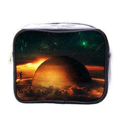 Saturn Rings Fantasy Art Digital Mini Toiletries Bags by Sapixe