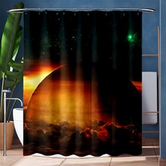 Saturn Rings Fantasy Art Digital Shower Curtain 60  X 72  (medium)  by Sapixe