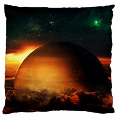 Saturn Rings Fantasy Art Digital Large Cushion Case (two Sides) by Sapixe