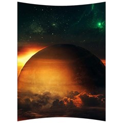 Saturn Rings Fantasy Art Digital Back Support Cushion by Sapixe