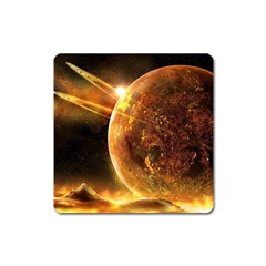 Sci Fi Planet Square Magnet