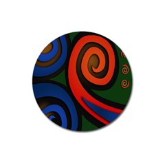 Simple Batik Patterns Magnet 3  (round) by Sapixe