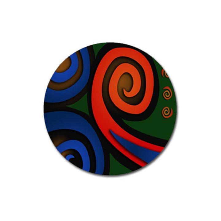 Simple Batik Patterns Magnet 3  (Round)