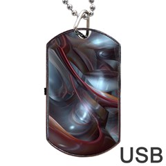 Shells Around Tubes Abstract Dog Tag Usb Flash (one Side) by Sapixe