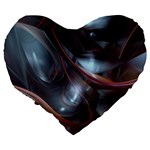 Shells Around Tubes Abstract Large 19  Premium Heart Shape Cushions Back