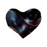 Shells Around Tubes Abstract Standard 16  Premium Flano Heart Shape Cushions Back