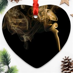 Smoke Fume Smolder Cigarette Air Ornament (heart) by Sapixe