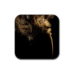 Smoke Fume Smolder Cigarette Air Rubber Coaster (square)  by Sapixe