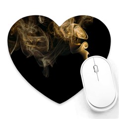 Smoke Fume Smolder Cigarette Air Heart Mousepads by Sapixe