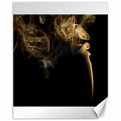 Smoke Fume Smolder Cigarette Air Canvas 11  X 14   by Sapixe