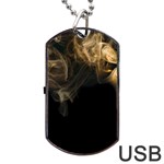 Smoke Fume Smolder Cigarette Air Dog Tag USB Flash (Two Sides) Front