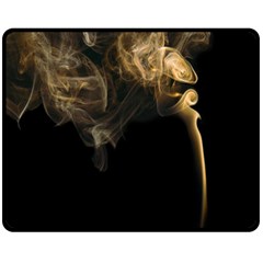 Smoke Fume Smolder Cigarette Air Double Sided Fleece Blanket (medium)  by Sapixe