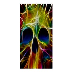 Skulls Multicolor Fractalius Colors Colorful Shower Curtain 36  X 72  (stall)  by Sapixe