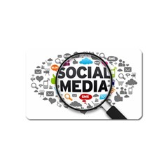 Social Media Computer Internet Typography Text Poster Magnet (name Card) by Sapixe