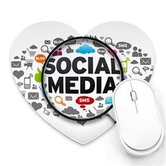 Social Media Computer Internet Typography Text Poster Heart Mousepads by Sapixe