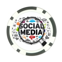 Social Media Computer Internet Typography Text Poster Poker Chip Card Guard (10 Pack) by Sapixe