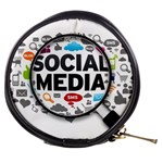 Social Media Computer Internet Typography Text Poster Mini Makeup Bags Front