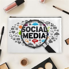 Social Media Computer Internet Typography Text Poster Cosmetic Bag (large)  by Sapixe