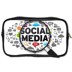 Social Media Computer Internet Typography Text Poster Toiletries Bags 2-side by Sapixe