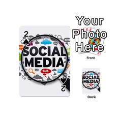 Social Media Computer Internet Typography Text Poster Playing Cards 54 (mini)  by Sapixe