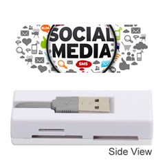 Social Media Computer Internet Typography Text Poster Memory Card Reader (stick)  by Sapixe