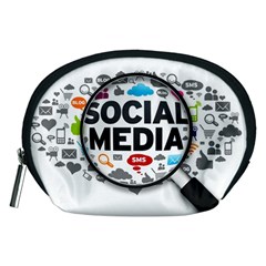 Social Media Computer Internet Typography Text Poster Accessory Pouches (medium) 