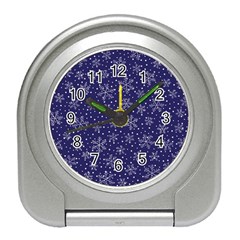 Snowflakes Pattern Travel Alarm Clocks by Sapixe