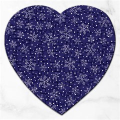 Snowflakes Pattern Jigsaw Puzzle (heart) by Sapixe