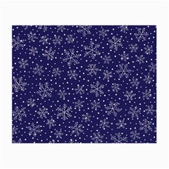 Snowflakes Pattern Small Glasses Cloth (2-side) by Sapixe