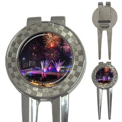 Singapore The Happy New Year Hotel Celebration Laser Light Fireworks Marina Bay 3-in-1 Golf Divots by Sapixe