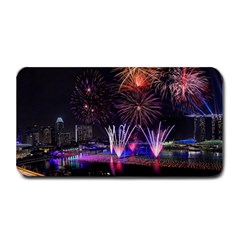 Singapore The Happy New Year Hotel Celebration Laser Light Fireworks Marina Bay Medium Bar Mats by Sapixe