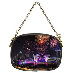 Singapore The Happy New Year Hotel Celebration Laser Light Fireworks Marina Bay Chain Purses (one Side)  by Sapixe