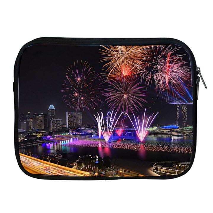 Singapore The Happy New Year Hotel Celebration Laser Light Fireworks Marina Bay Apple iPad 2/3/4 Zipper Cases