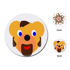 Solidarity Clipart Bear Head Teddy Bear Xmas Christmas Stuffed Animal Playing Cards (round) 