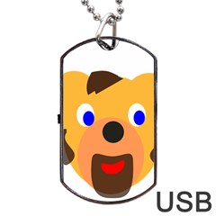 Solidarity Clipart Bear Head Teddy Bear Xmas Christmas Stuffed Animal Dog Tag Usb Flash (two Sides) by Sapixe