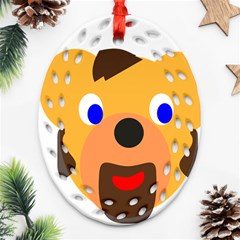 Solidarity Clipart Bear Head Teddy Bear Xmas Christmas Stuffed Animal Ornament (oval Filigree) by Sapixe