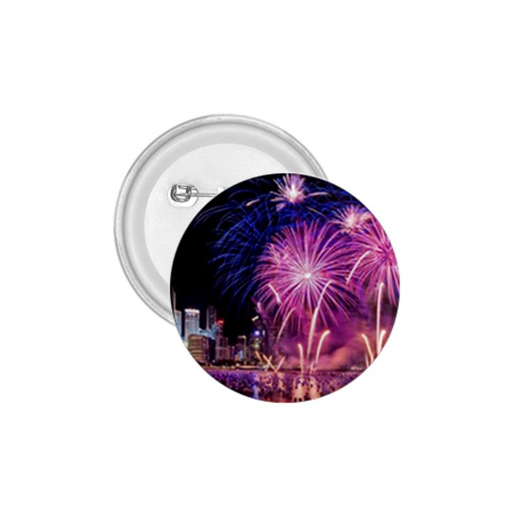 Singapore New Years Eve Holiday Fireworks City At Night 1.75  Buttons