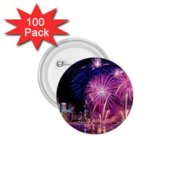 Singapore New Years Eve Holiday Fireworks City At Night 1 75  Buttons (100 Pack)  by Sapixe