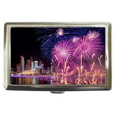 Singapore New Years Eve Holiday Fireworks City At Night Cigarette Money Cases