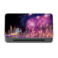 Singapore New Years Eve Holiday Fireworks City At Night Memory Card Reader with CF