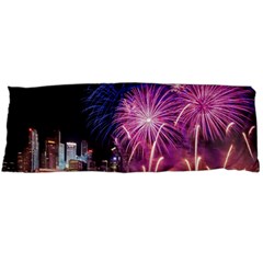 Singapore New Years Eve Holiday Fireworks City At Night Body Pillow Case (Dakimakura)