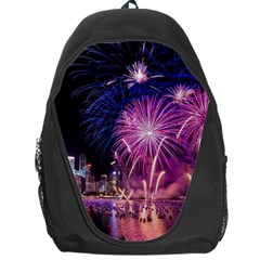 Singapore New Years Eve Holiday Fireworks City At Night Backpack Bag